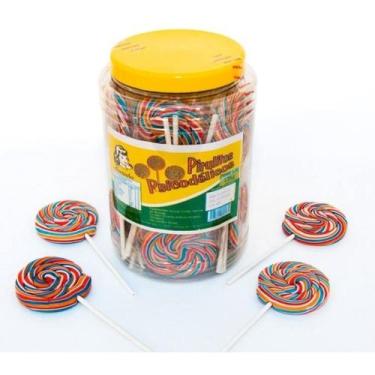 Imagem de Pirulito Psicodélico Chaves Colorido Pote C/30unid - Diâmetro 7 Cm - M