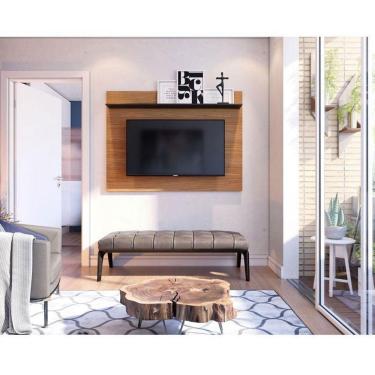 Imagem de Painel Para Tv Suspenso Ambiente Maia Noce Milano Preto Acetinado - Colibri