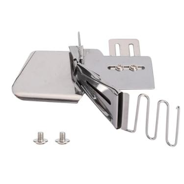 Imagem de MOPFOL Barra de costura de ferro prata de 5,91 polegadas, ferramenta de bainha de 4 dobras, acessório de fichário de fita industrial para máquinas de ponto fixo (40 mm)