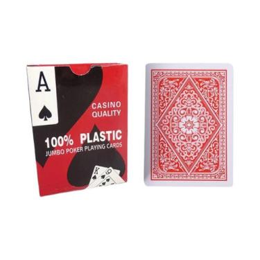 Imagem de Cartas De Baralho PVC Impermeáveis 54PCS Conjunto De Poker Texas Com C