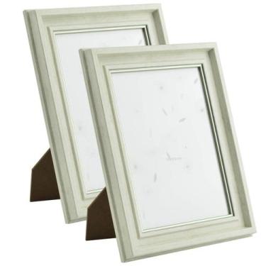 Imagem de Kit 2 Porta Retratos com Suporte 15x20cm 6053 - Livon, Branco