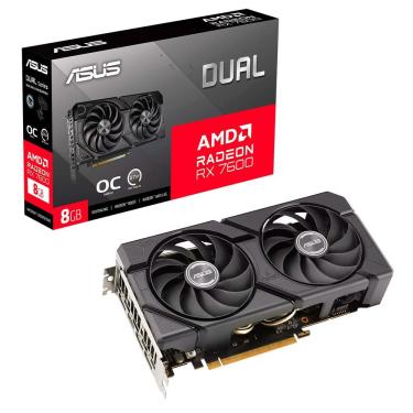 Imagem de Placa De Vídeo Asus Amd Radeon Rx 7600 Dual Evo Oc Edition, 8gb Gddr6, Fsr, Ray Tracing, 128-bit - Dual-rx7600-o8g-evo