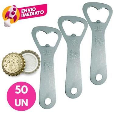Imagem de Abridor Garrafa Aço Inox 10cm Cerveja Refrigerante Bar Cozinha Restaur