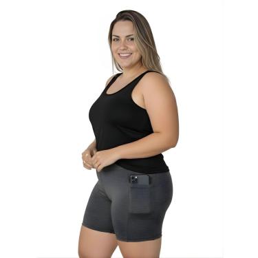 Imagem de Bermuda Fitness Com Bolsos Laterais Plus Size-Feminino