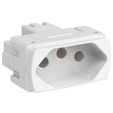 Imagem de Módulo Tomada 2 Pinos + Terra 20 Amperes 250 Volts Branco Miluz S3b70350 Schneider Modulo Tomada