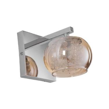 Imagem de Arandela Metal Vidro Ambar Transparente Yamamura