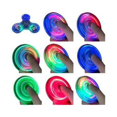 Imagem de Fidget Spinner Luminoso De Cristal Que Brilha No Escuro Com LED, Brinq