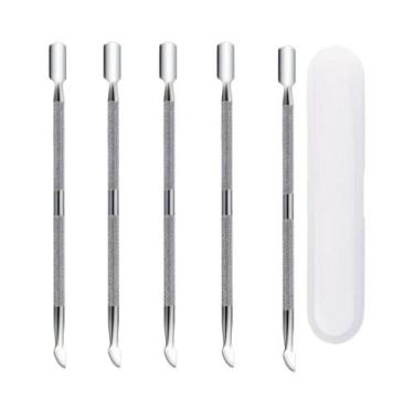 Imagem de Kit De Empurrador De Cutículas Em Aço Inoxidável, Removedor De Pele Mo