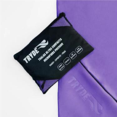 Imagem de Toalha Microfibra Tryde Secagem Rápida Ziper - 1,20mx60cm, Unico, Roxo