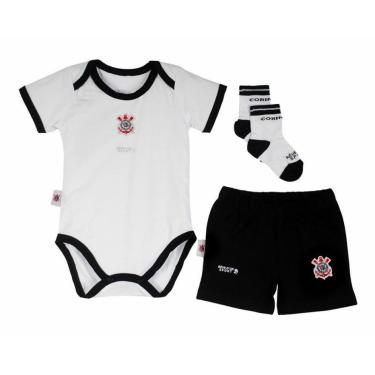 Imagem de Kit Conjunto Corinthians Body Shorts e Meia Oficial