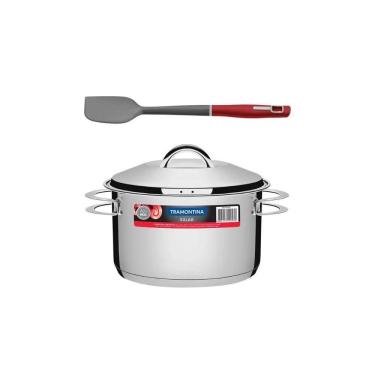 Imagem de Caçarola Inox Solar 6,1L Pit2 + Espátula Verano -Tramontina