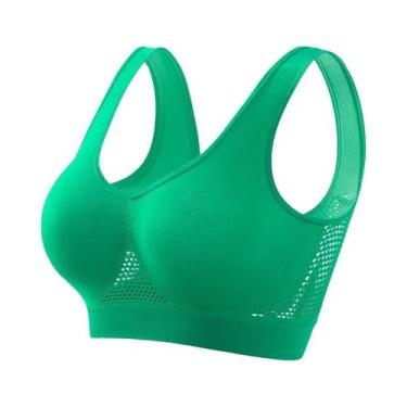 Imagem de Sutiã Esportivo Feminino Sem Costura, Com Efeito Push-up, Sem Arame, R