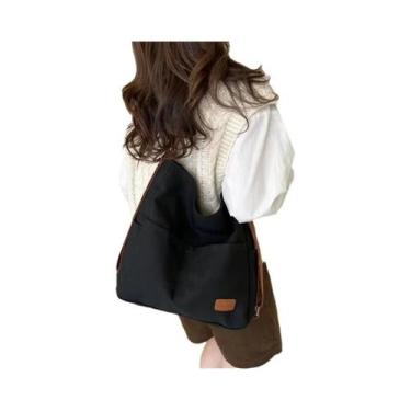 Imagem de Bolsa Tote De Lona Grande Para Mulheres, De Ombro Único E Transversal,