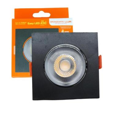 Imagem de Spot embutir quadrado 5W  Easy Led LLUM, Preto Luz 6500K