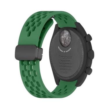Imagem de Pulseira De Silicone Esportiva Magnética De 40mm Para Omega X Swatch N