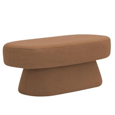 Imagem de Banco Orgânico 102cm Liz Sala De Estar Bouclé Terracota - Nexta Casa