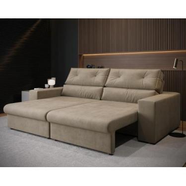 Imagem de Sofá Retrátil Reclinável 2 Lugares Suede 1,60m Hera - CIALAR MÓVEIS, B