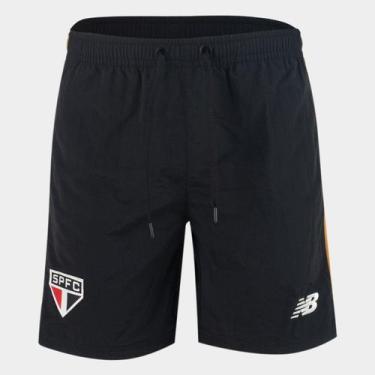 Imagem de Bermuda São Paulo Viagem 26/27 New Balance Masculino, Preto, GG