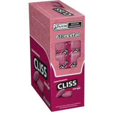 Imagem de Chiclete Florestal Cliss Cereja 16,8G Cartela com 12