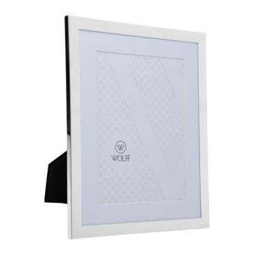 Imagem de Porta-Retrato Liso Wolff Prata 15cm x 20cm Aço