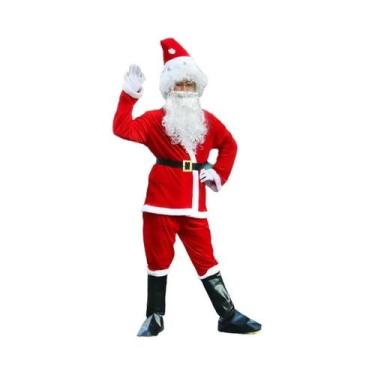Imagem de Fantasia De Veludo De Papai Noel Para Homens Adultos, Traje Para Festa
