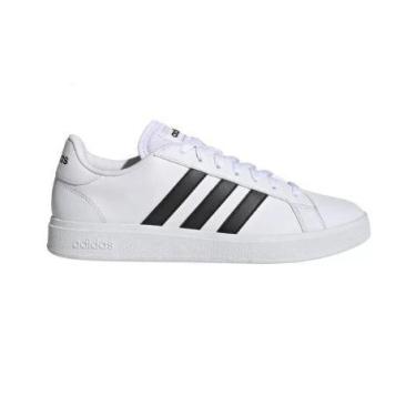 Imagem de Tênis Masculino Adidas Grand Court Base 2.0, Branco, Preto, 39