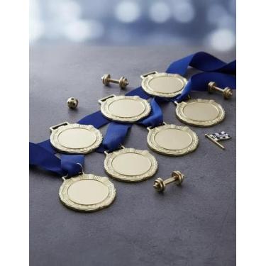 Imagem de Medalha Para Premiação De Esportes Lisa 6cm Kit 25 Peças - Somedalha B