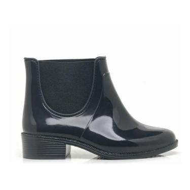 Imagem de Bota Galocha Infantil Preta Impermeável Cano Curto Confortável - Genér