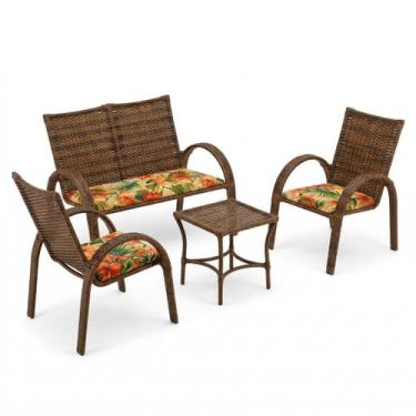 Imagem de Conjunto para Jardim 1 Sofá 2 Cadeiras 1 Mesa de Centro Laura - Art & 