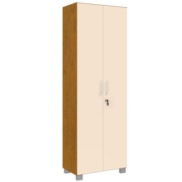 Imagem de Cômoda Multiuso San Marino Vegas 2 Portas Com Chave, NOCE/PEROLA