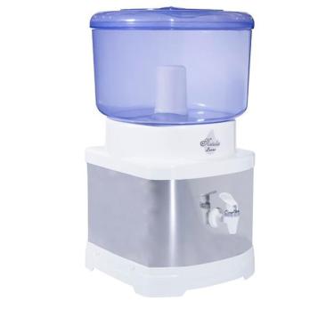 Imagem de Filtro de Água Natalia Luxus para Purificação em Cerâmica Inox e Polipropileno com Cuba de Barro 11 l Branco OEM