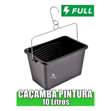 Imagem de  Balde Caçamba Pintura 10L Profissional  Plástico Reforçado Alta Resis