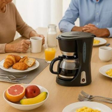 Imagem de Cafeteira Elétrica Água Fervedor Bule Xícaras Jarra Chaleira Panela Es