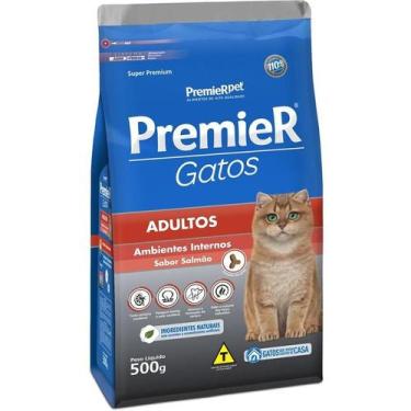 Imagem de Ração Seca Premier Gatos Ambientes Internos Salmão Para Gatos Adultos