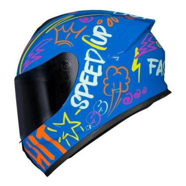 Imagem de Capacete race tech hit faster azul, 58
