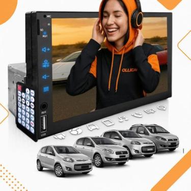 Imagem de Central Multimídia Universal Mp5 Bt Espelha Dvd Fiat Palio Siena Strad