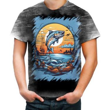 Imagem de Camiseta Desgaste Pesca Esportiva Peixes Azul Paz 5 - Kasubeck Store®,