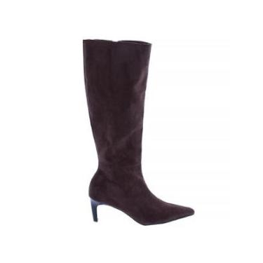 Imagem de Darlene - Bota Feminina Cano Alto Salto Fino Café-Feminino
