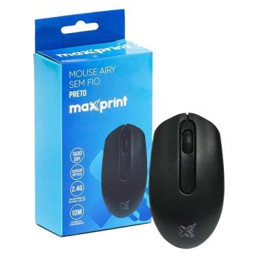Imagem de Mouse MaxPrint Airy Preto 1600DPI Sem Fio 7278