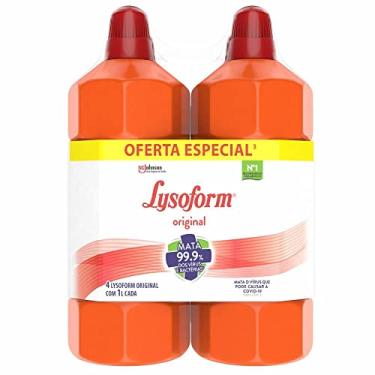 Imagem de Lysoform Original, Limpeza Pesada para Toda a Casa, Desinfetante Líquido, Pack 4 Unidades de 1L