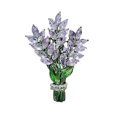 Imagem de Broche De Cristal Em Forma De Folha De Bordo Vermelha Para Mulheres E 