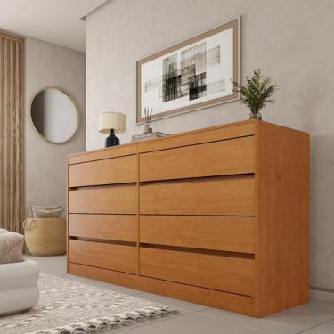 Imagem de Cômoda 8 Gavetas Orgânica Luna 100% MDF 158cm Yescasa