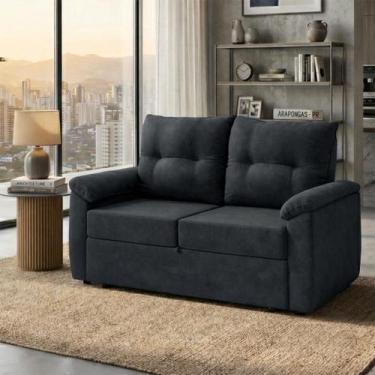 Imagem de Sofá Cama 2 Lugares casal 1,60 mts Tifany Veludo Matrix, Veludo Cinza