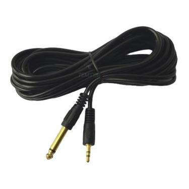 Imagem de Cabo p2/ p10 gold 5metros caixa de som violão guitarra prime - TEMTEC