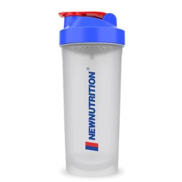 Imagem de Coqueteleira Slim - 600ml Transparente e Azul - NewNutrition