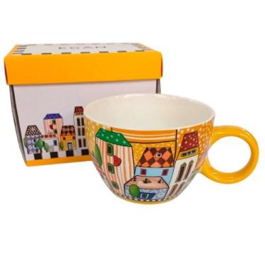 Imagem de Xícara Jumbo Egan Italy Paese Mio 460ml Amarela: O Charme do Design It