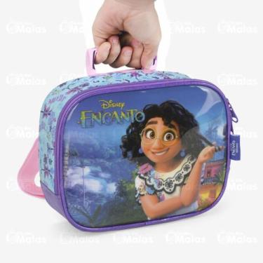 Imagem de Lancheira Térmica Escolar infantil Encantada Disney Luxcel, Roxo