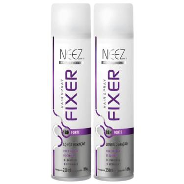 Imagem de Kit 2 Spray Fixador De Cabelo Profissional Neez Laque Capilar Fixação 