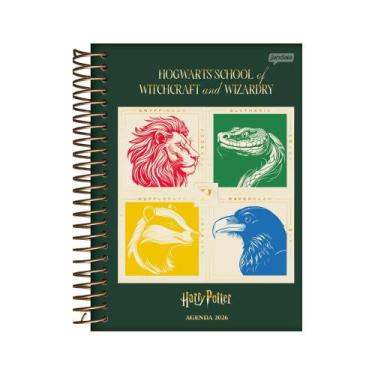 Imagem de Agenda Diária Escolar Espiral Harry Potter Hogwarts 352 pag - Jandaia,
