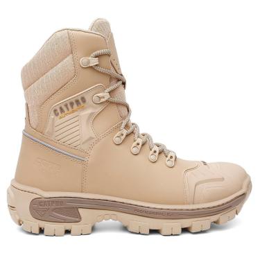 Imagem de Bota Masculina Adventure Couro Legitimo Cano Alto Coturno Masculino de Segurança Milita...
